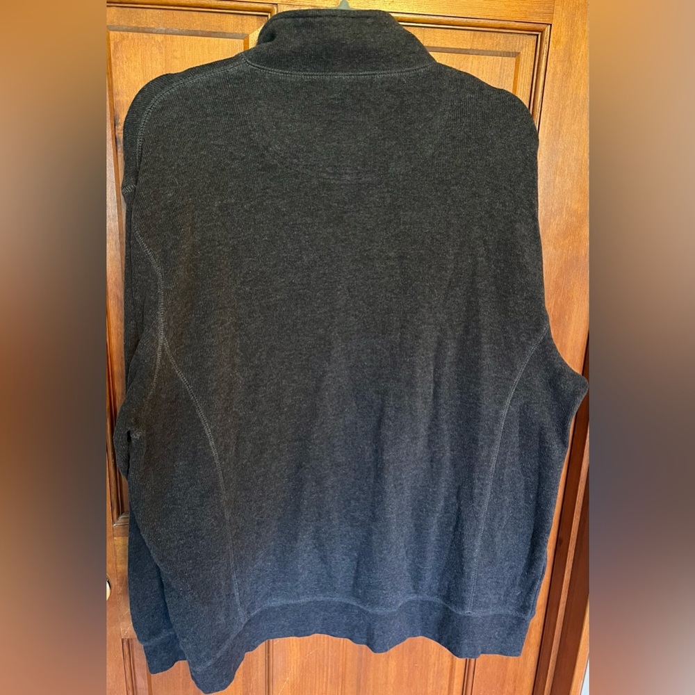 Men’s L Pendleton Quarter Zip Pullover Charcoal G… - image 3
